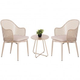 Garden Dining Set Orego (Set 3Pcs) HM21107.03 D45x50cm Cappuccino CAPPUCCINO