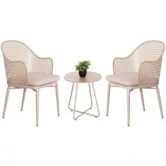 Garden Dining Set Orego (Set 3Pcs) HM21107.03 D45x50cm Cappuccino