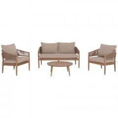 Garden Lounge Kanu (Set 4Pcs) HM6416 Natural-Beige