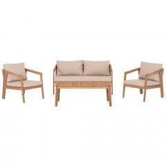 Σαλόνι Κήπου Savanna (Σετ 4Τμχ) HM6442 Natural-Beige