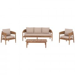 Σαλόνι Κήπου Terra (Σετ 4Τμχ) HM6449 Natural-Beige