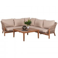 Σαλόνι Κήπου Sanji (Σετ 3Τμχ) HM6223 Natural-Beige