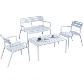 Garden Lounge Korver (Set 4Pcs) HM21096.01 White WHITE