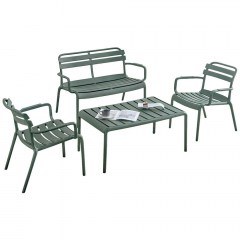 Garden Lounge Korver (Set 4Pcs) HM21096.05 Dark Olive