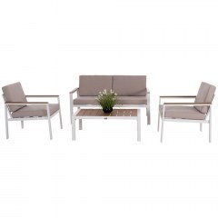 Σαλόνι Κήπου Safin (Σετ 4Τμχ) HM6278.01 White-Beige