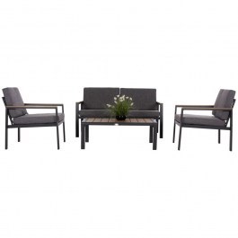 Σαλόνι Κήπου Safin (Σετ 4Τμχ) HM6278.03 Dark Grey DARK GREY