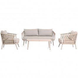 Garden Lounge Willa (Set 4Pcs) HM6505.02 Beige-Grey BEIGE-GREY