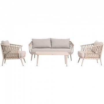 Σαλόνι Κήπου Willa (Σετ 4Τμχ) HM6505.02 Beige-Grey