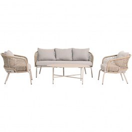 Σαλόνι Κήπου Elowen (Σετ 4Τμχ) HM6508.02 Beige-Grey BEIGE-GREY