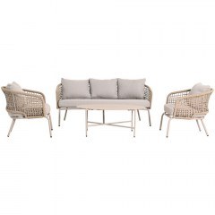 Garden Lounge Elowen (Set 4Pcs) HM6508.02 Beige-Grey