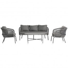 Σαλόνι Κήπου Elowen (Σετ 4Τμχ) HM6508.01 Grey GREY