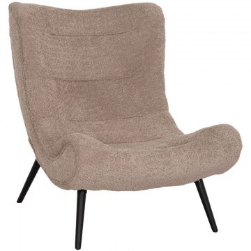 Πολυθρόνα Brym HM9605.08 80x95x95cm Dark Beige-Black