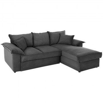 Corner Sofa - Bed (Right Corner) Aldo HM3276.02R 256x159x87cm Anthracite