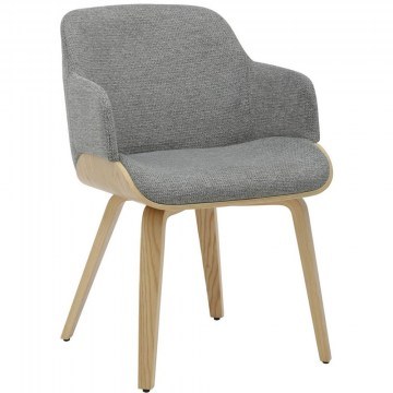 Πολυθρόνα Prieto HM9989.01 54,5x44x89,5cm Oak-Grey