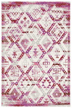 Carpet Tikal Shaggy 5501 R Fuchsia-Grey Royal Carpet