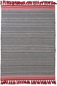 Carpet Urban Cotton Kilim Estelle Bossa Nova Grey-Red Royal Carpet