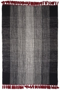 Χαλί Urban Cotton Kilim Tessa Dalia Black-Red Royal Carpet