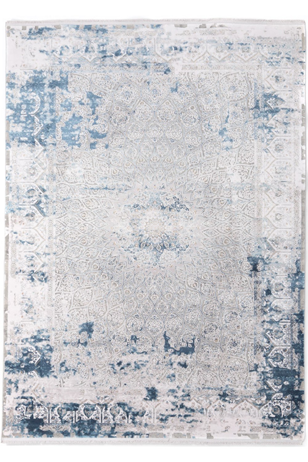 Χαλί Bamboo Silk 6794A Light Grey-Dark Blue Royal Carpet