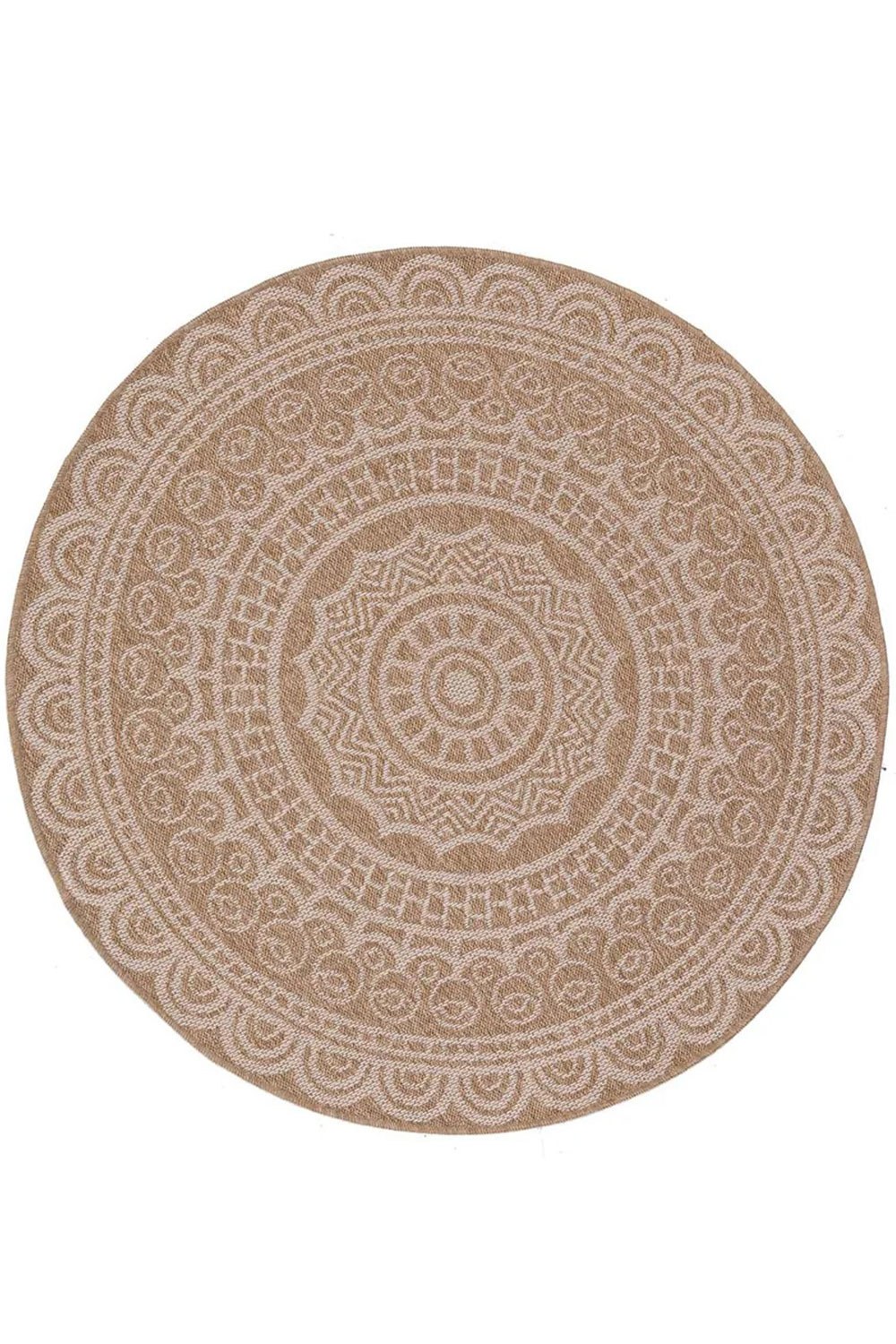 Χαλί Ψάθινο Avanos 8893 White Round Royal Carpet