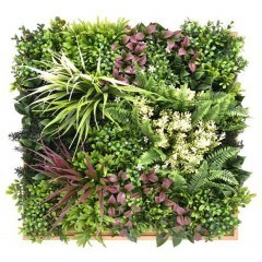 Κάθετος Κήπος Διακοσμητικός Με Κορνίζα ArtGrass 02 50X50cm Green-Multi Royal Carpet