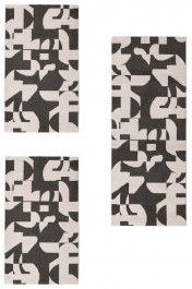 Σετ Χαλιά Κρεβατοκάμαρας 3Τμχ. Century 486C Grey-Cream Royal Carpet GREY