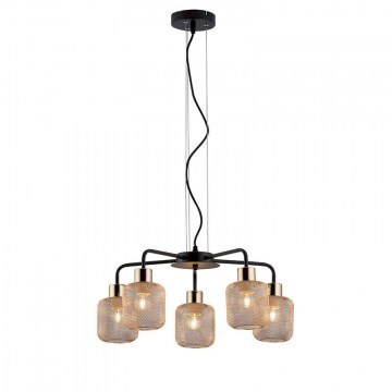 Φωτιστικό Οροφής Loren 4165500 Gold-Black Viokef