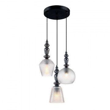 Pending Lamp Talisa 4169800 Clear-Black Viokef