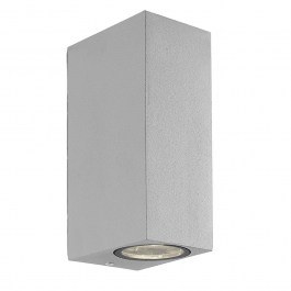 Wall Lamp Sq Tilos 4099402 2-L Silver Viokef SILVER