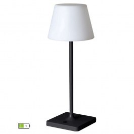 Rechargeable Table Lamp Happy 4276100 D15x38cm Dim Led 170lm 2W White-Black Viokef WHITE-BLACK