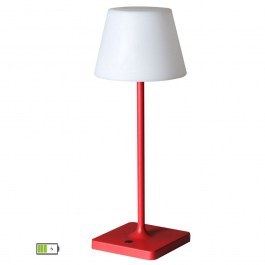 Rechargeable Table Lamp Happy 4276102 D15x38cm Dim Led 170lm 2W White-Red Viokef WHITE-RED