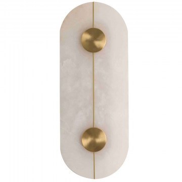 Wall Lamp - Sconce Oval Lusso 4295400 16,5x5,2x43,5cm Led 1246lm 14W 3000K White-Gold Viokef
