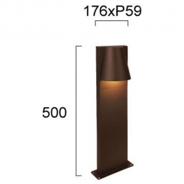 Φωτιστικό Δαπέδου Lorka 4298600 17,6x5,9x50cm 1xGU10 35W Rusty Brown Viokef