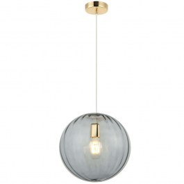 Φωτιστικό Οροφής Diana 4294301 Φ30x150cm 1xE27 40W Smoke-Gold Viokef GOLD-SMOKE