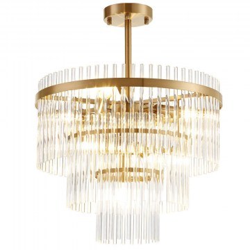 Ceiling Lamp Sabrina 4314500 D45x56cm 7xE14 40W Clear-Gold Viokef