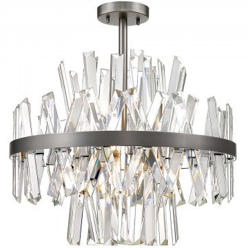Ceiling Lamp Veronica 4315100 D50x51cm 8xG9 28W Silver Viokef