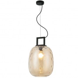 Φωτιστικό Οροφής Lucy 4302802 Φ30x150cm 1xE27 40W Honey-Black Viokef BLACK-HONEY