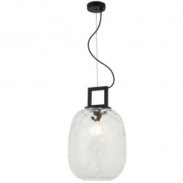 Φωτιστικό Οροφής Lucy 4302800 Φ30x150cm 1xE27 40W Clear-Black Viokef CLEAR-BLACK