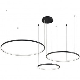 Φωτιστικό Οροφής Maximos 4301100 Φ80/60/40x300cm Dim Led 2718lm 70W Black Viokef BLACK