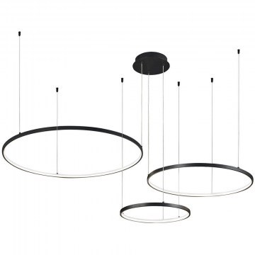 Pendant Lamp Maximos 4301100 D80/60/40x300cm Dim Led 2718lm 70W Black Viokef