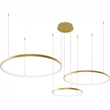 Pendant Lamp Maximos 4301101 D80/60/40x300cm Dim Led 2718lm 70W Gold Viokef