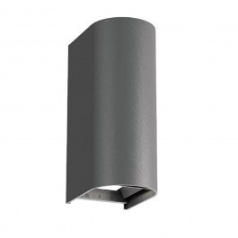 Φωτιστικό Τοίχου - Απλίκα Azores 4310001 LED 20W 3000K/4000K/6500K 480Lm/590Lm 12x23cm Anthracite Viokef ANTHRACITE