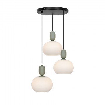 Pendant Light Valisia 4328400 Max 40W 42x150cm White-Olive Green Viokef