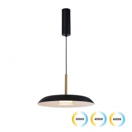 Φωτιστικό Οροφής Κρεμαστό Nudo 4338800 11W 3000K / 4000K / 6000K 1046lm 36x150cm Black-White Viokef BLACK-WHITE
