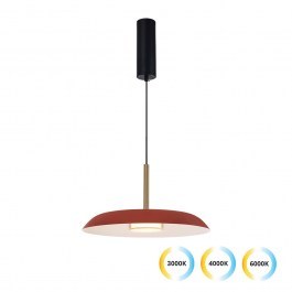 Φωτιστικό Οροφής Κρεμαστό Nudo 4338801 11W 3000K / 4000K / 6000K 1046lm 36x150cm Red/White Viokef RED-WHITE