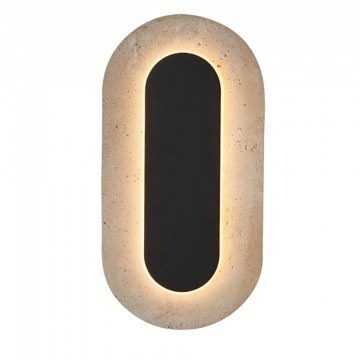 Wall Lamp Miranda 4339900 10W 3000K 342Lm 15x30cm Beige-Black Viokef