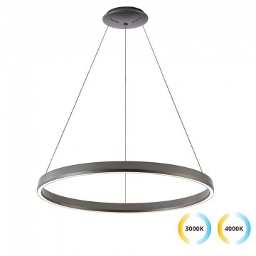 Venus Pendant Light 4342600 53W 3000K/4000K CCT 2500Lm IP20 80x150cm Brushed Gun Black Viokef