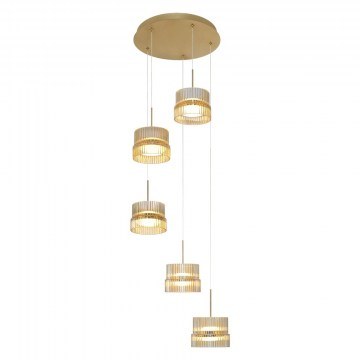 Luxe Pendant Light 4346500 57W 3000K 3345Lm IP20 45x155cm Amber-Brass Viokef