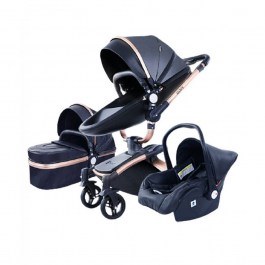 Stroller K-220B 2 In 1 360° Black Agape BLACK