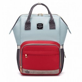 Τσάντα Μωρού Πλάτης B-251 39x30x22 Mint-Red-Grey Lequeen MINT-RED