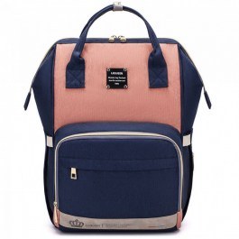 Τσάντα Μωρού Πλάτης B-252 39x30x22 Blue-Pink Lequeen BLUE-PINK